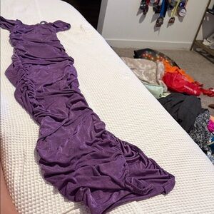 SHEIN Long Sleeve Purple Dress